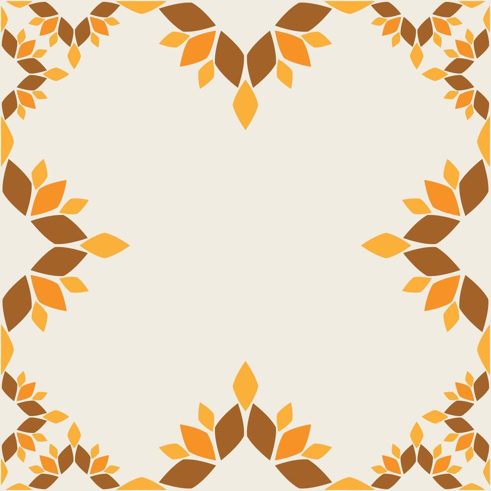 floral frame with floral element design vector