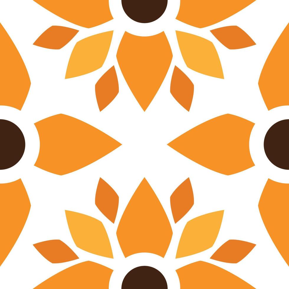 Seamless pattern with abstract flowers vector