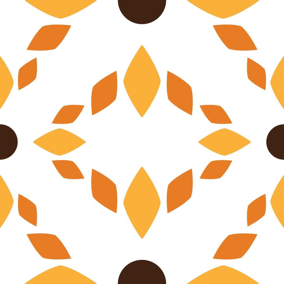 Seamless pattern with abstract flowers vector