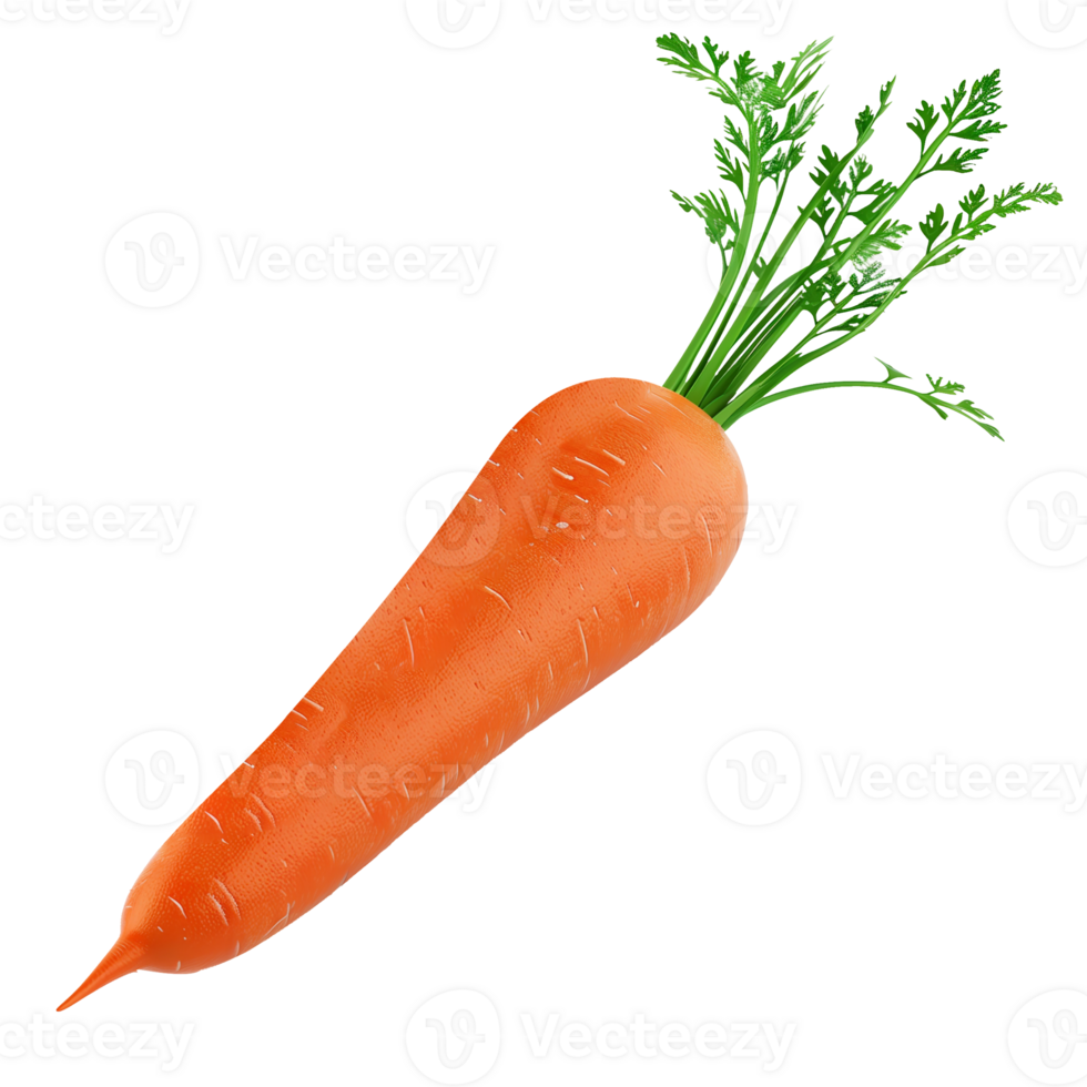 3d carrot Isolated on Transparent Background png