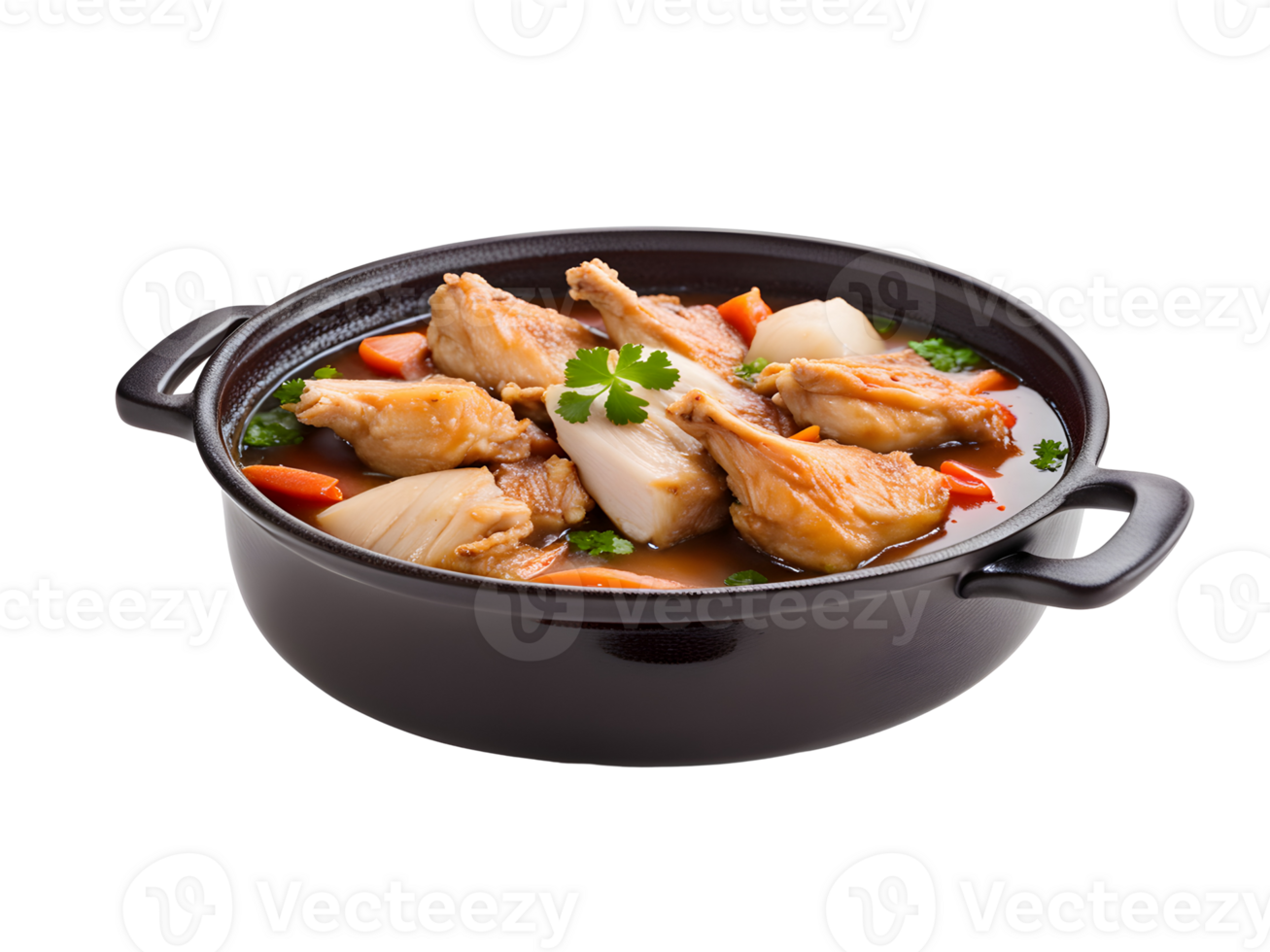 Chicken Hot Pot Isolated on Transparent Background png