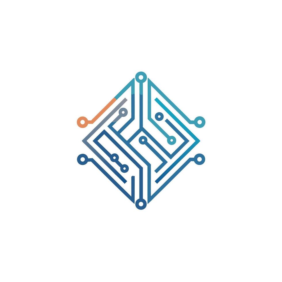 Creative and Elegant Minimalistic Logo Design for Technology and Software Company vector
