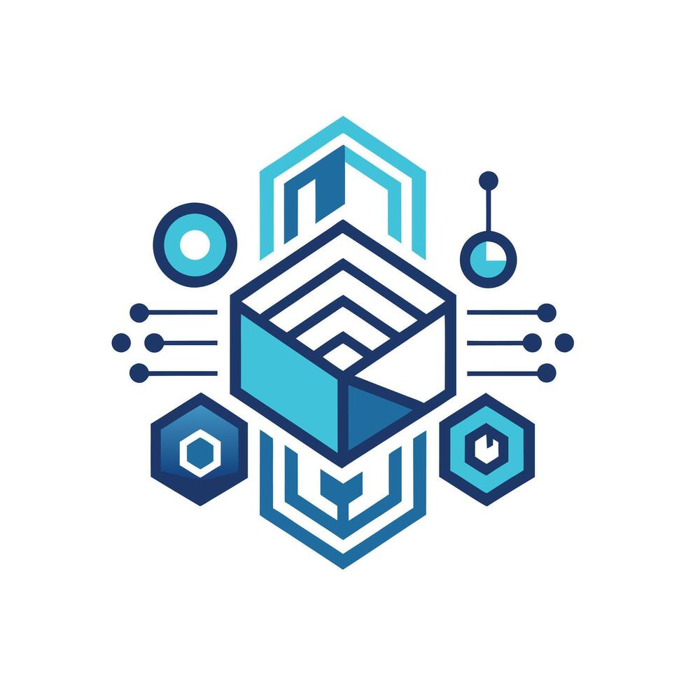 Creative and Elegant Minimalistic Logo Design for Technology and Software Company vector