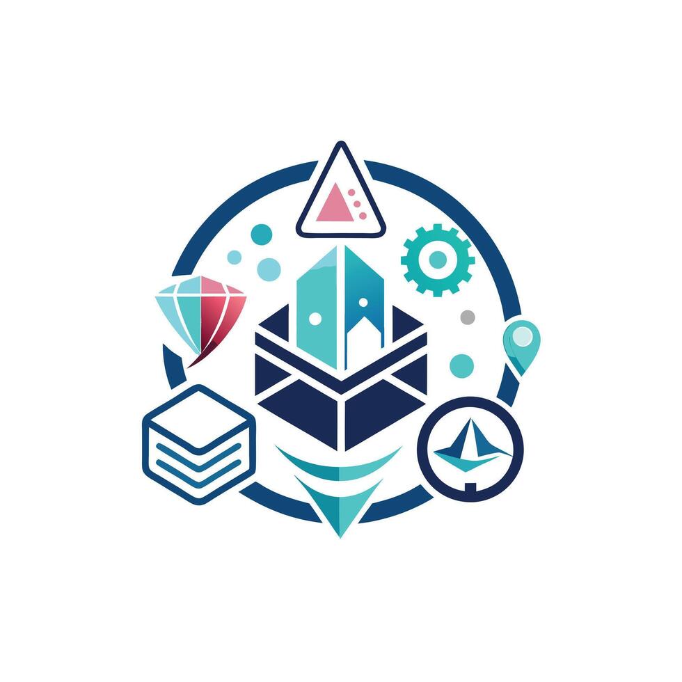 Creative and Elegant Minimalistic Logo Design for Technology and Software Company vector