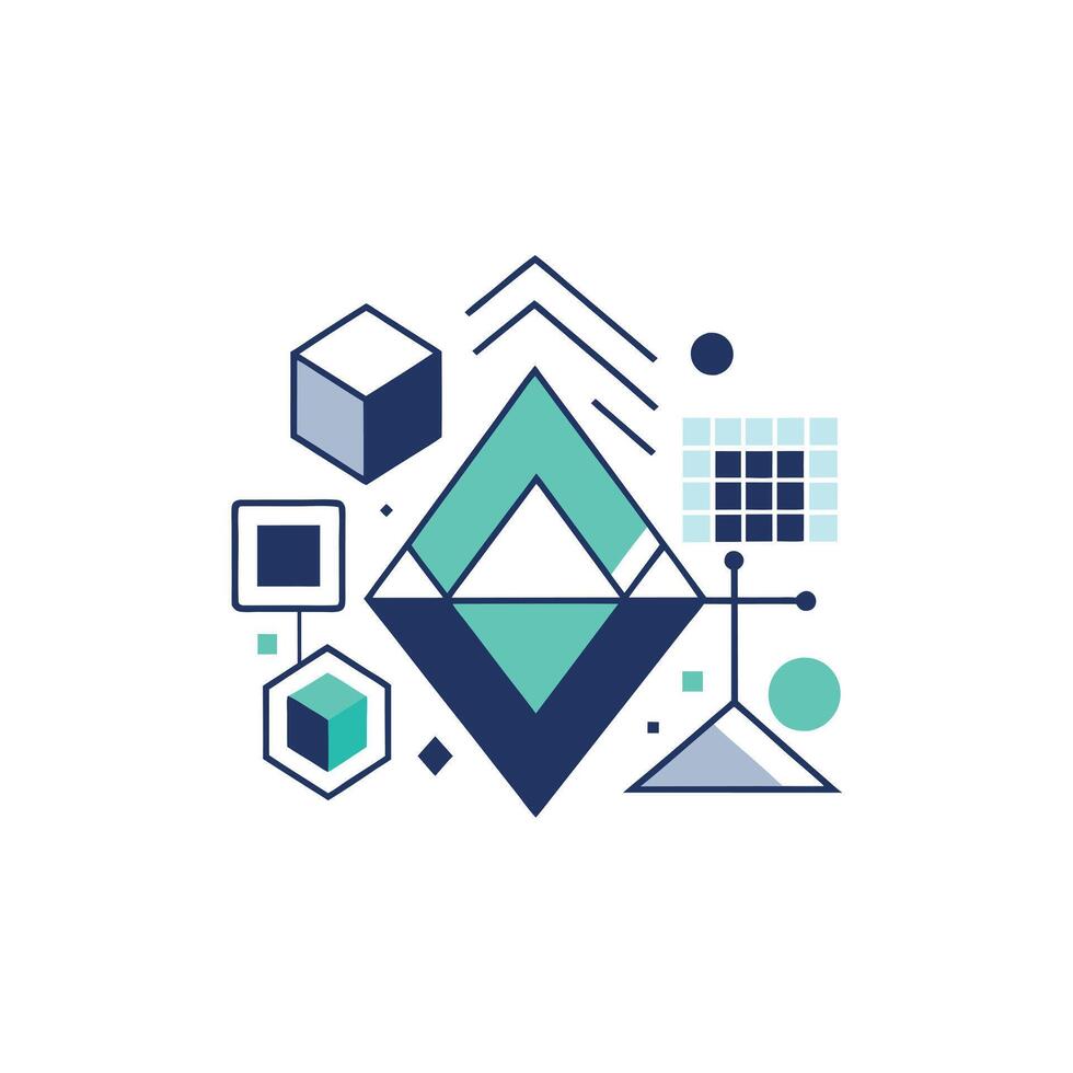Creative and Elegant Minimalistic Logo Design for Technology and Software Company vector