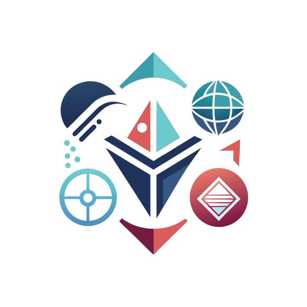 Creative and Elegant Minimalistic Logo Design for Technology and Software Company vector