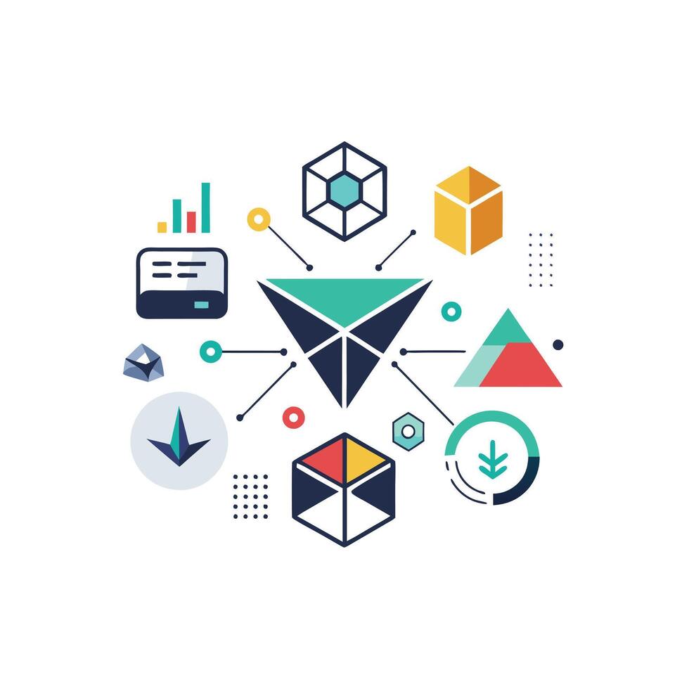 Creative and Elegant Minimalistic Logo Design for Technology and Software Company vector