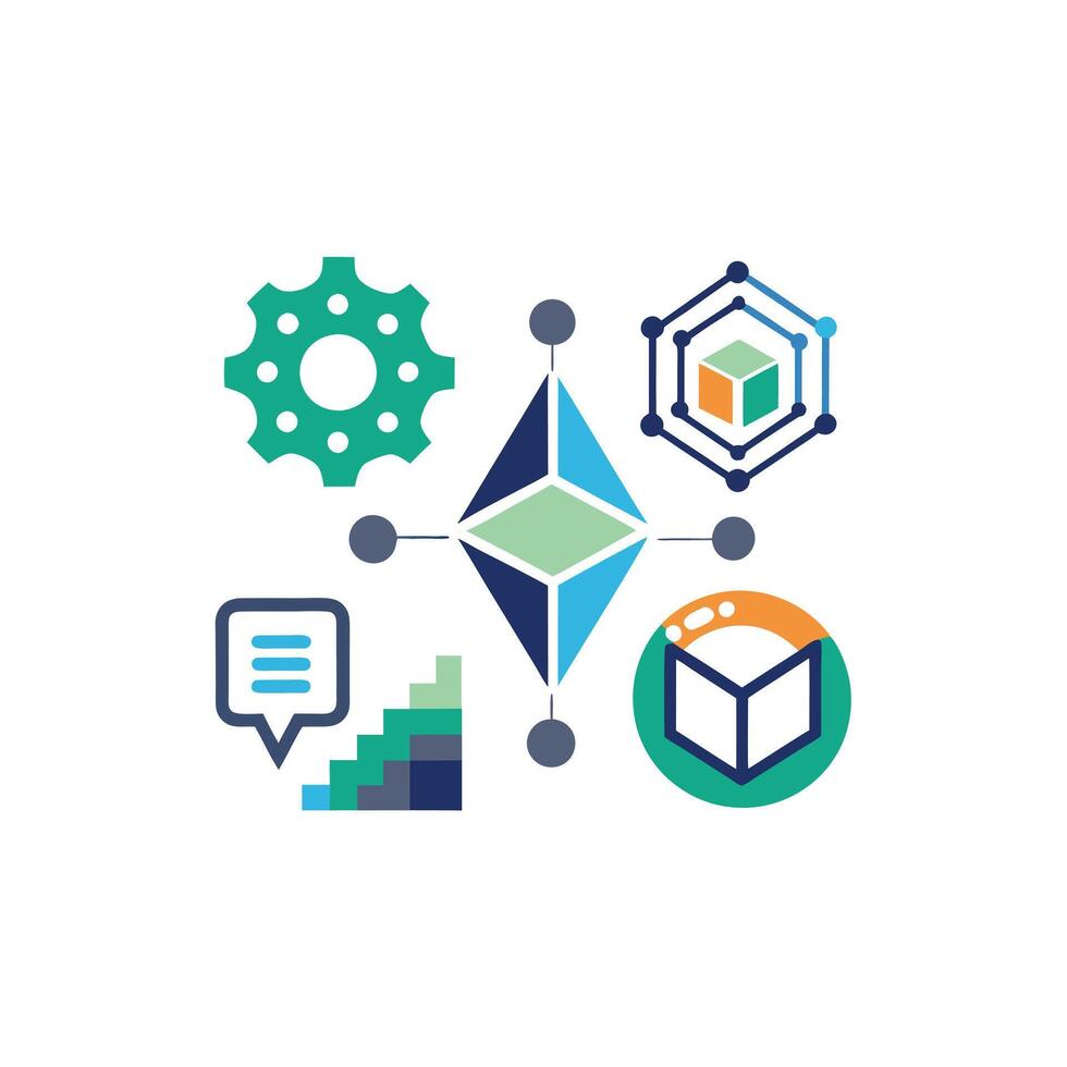Creative and Elegant Minimalistic Logo Design for Technology and Software Company vector
