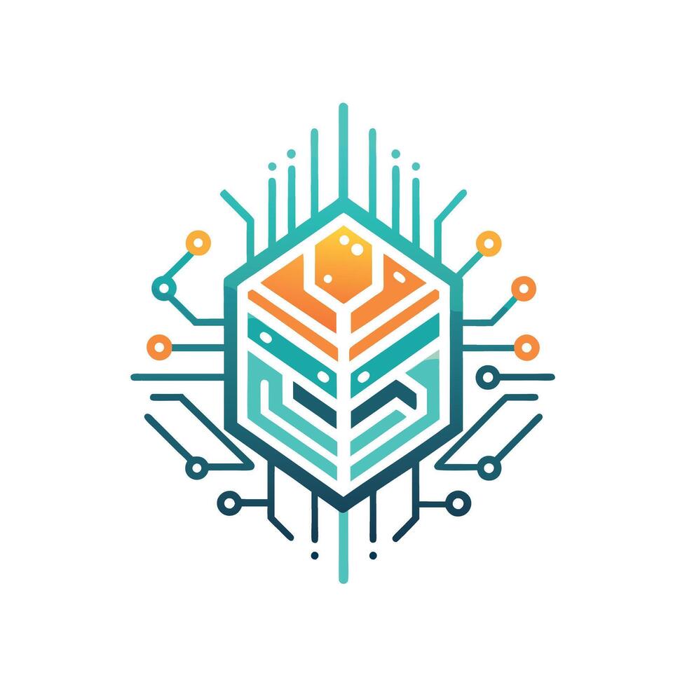 Creative and Elegant Minimalistic Logo Design for Technology and Software Company vector