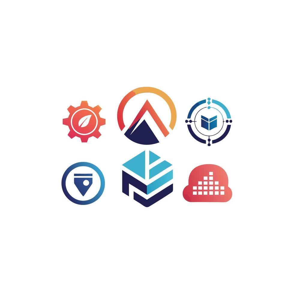 Creative and Elegant Minimalistic Logo Design for Technology and Software Company vector