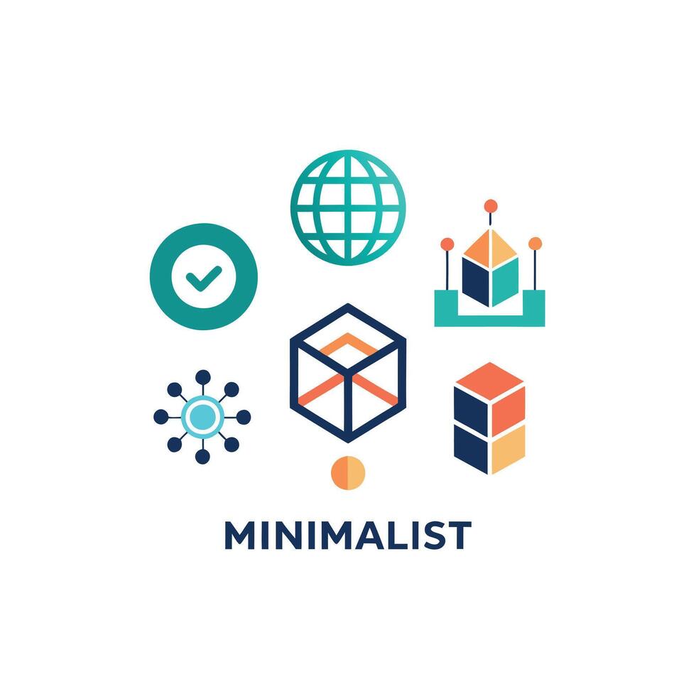 Creative and Elegant Minimalistic Logo Design for Technology and Software Company vector