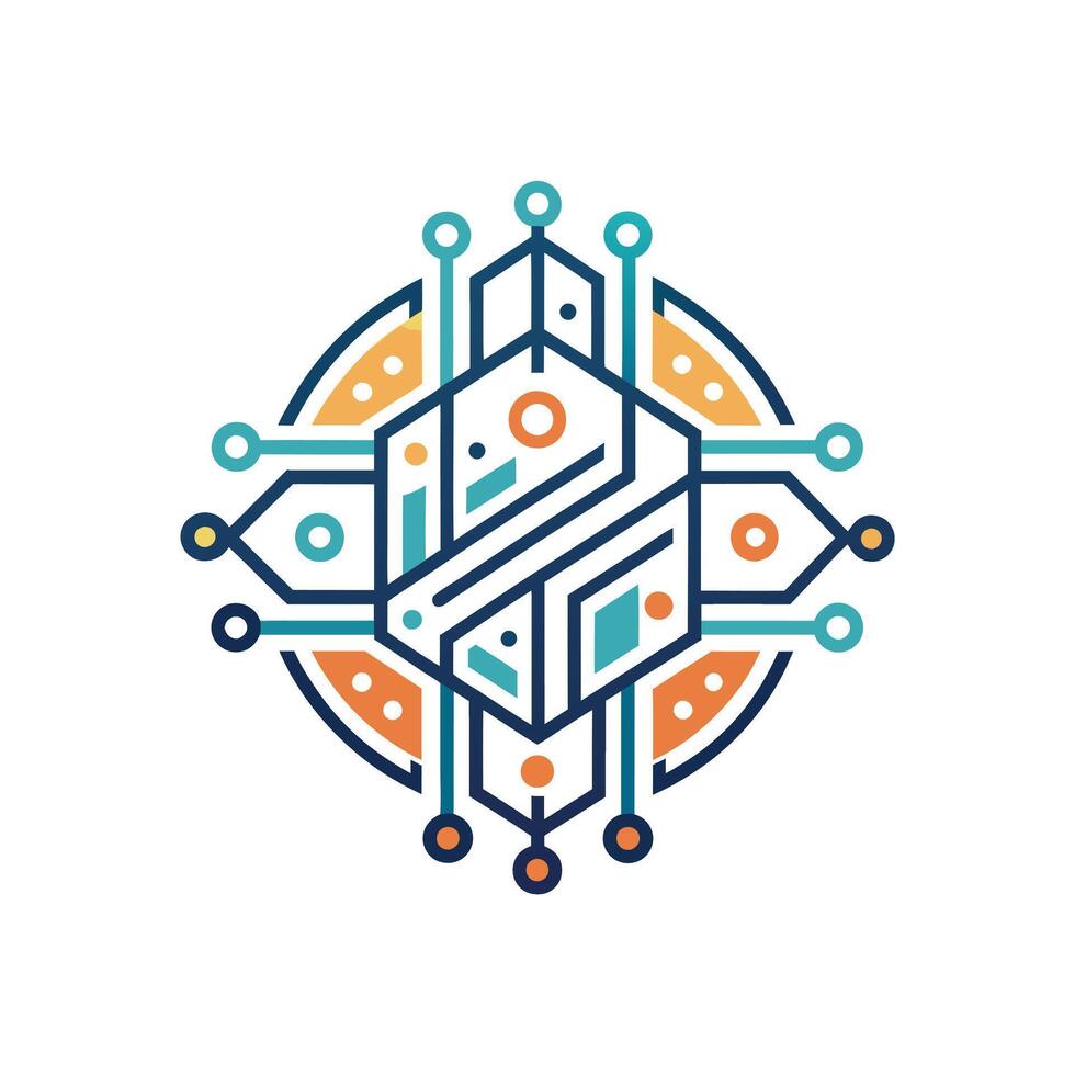 Creative and Elegant Minimalistic Logo Design for Technology and Software Company vector