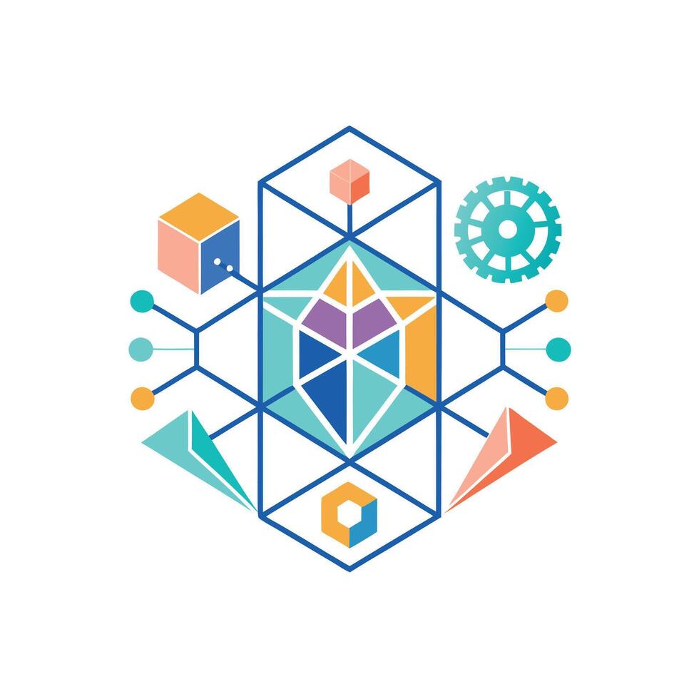 Creative and Elegant Minimalistic Logo Design for Technology and Software Company vector