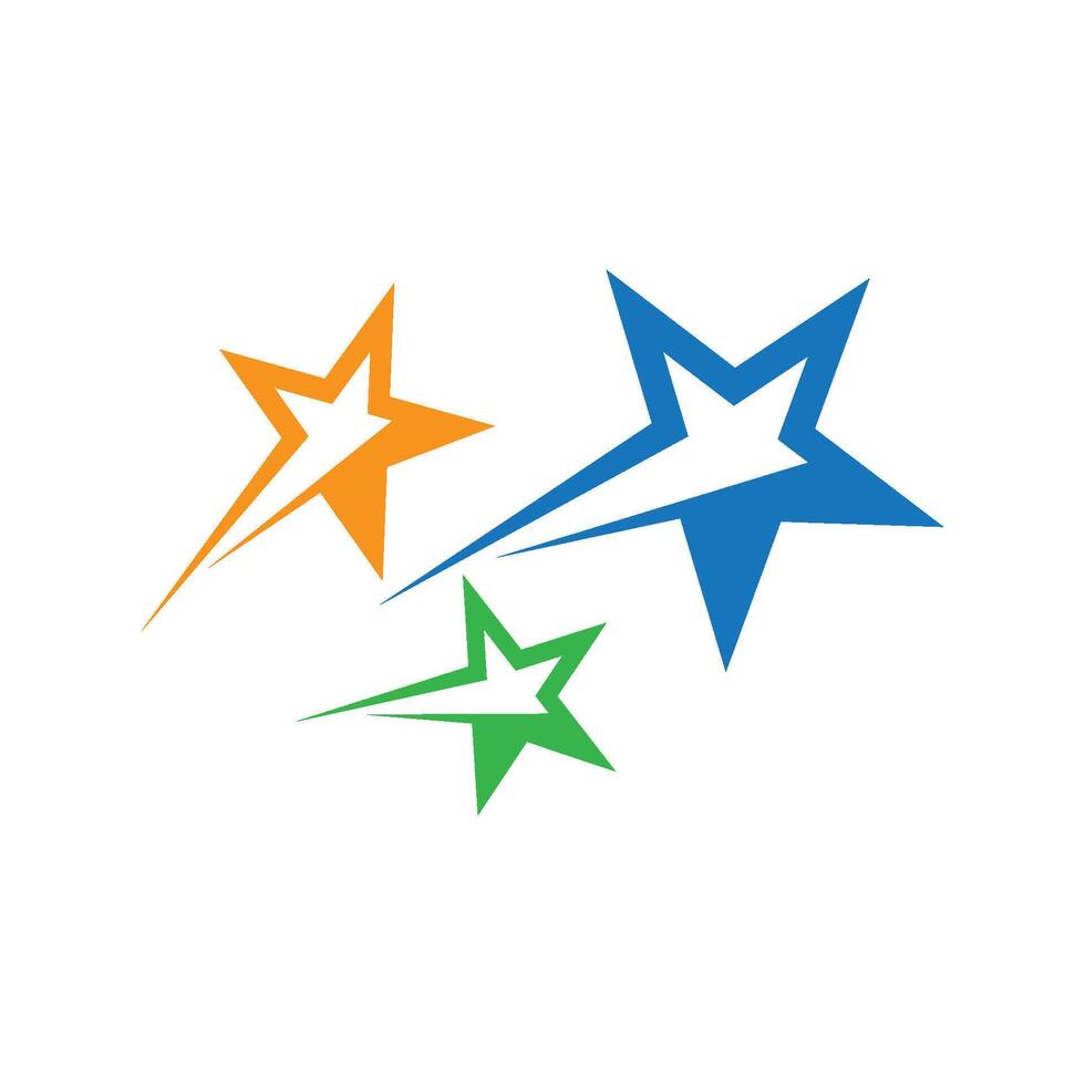 flying star logo illustration vector