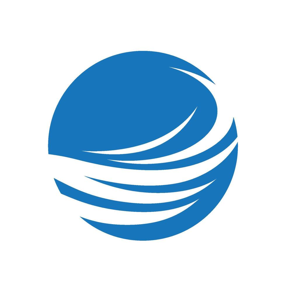 illustration of the logo of waves and sun in the morning vector