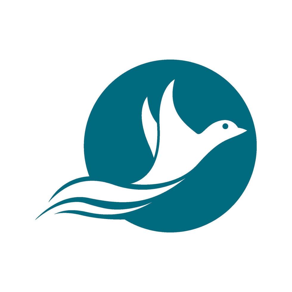 beautiful bird design flying flapping its wings vector