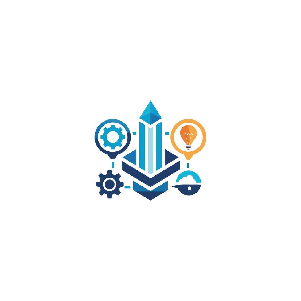 Creative and Elegant Minimalistic Logo Design for Technology and Software Company vector