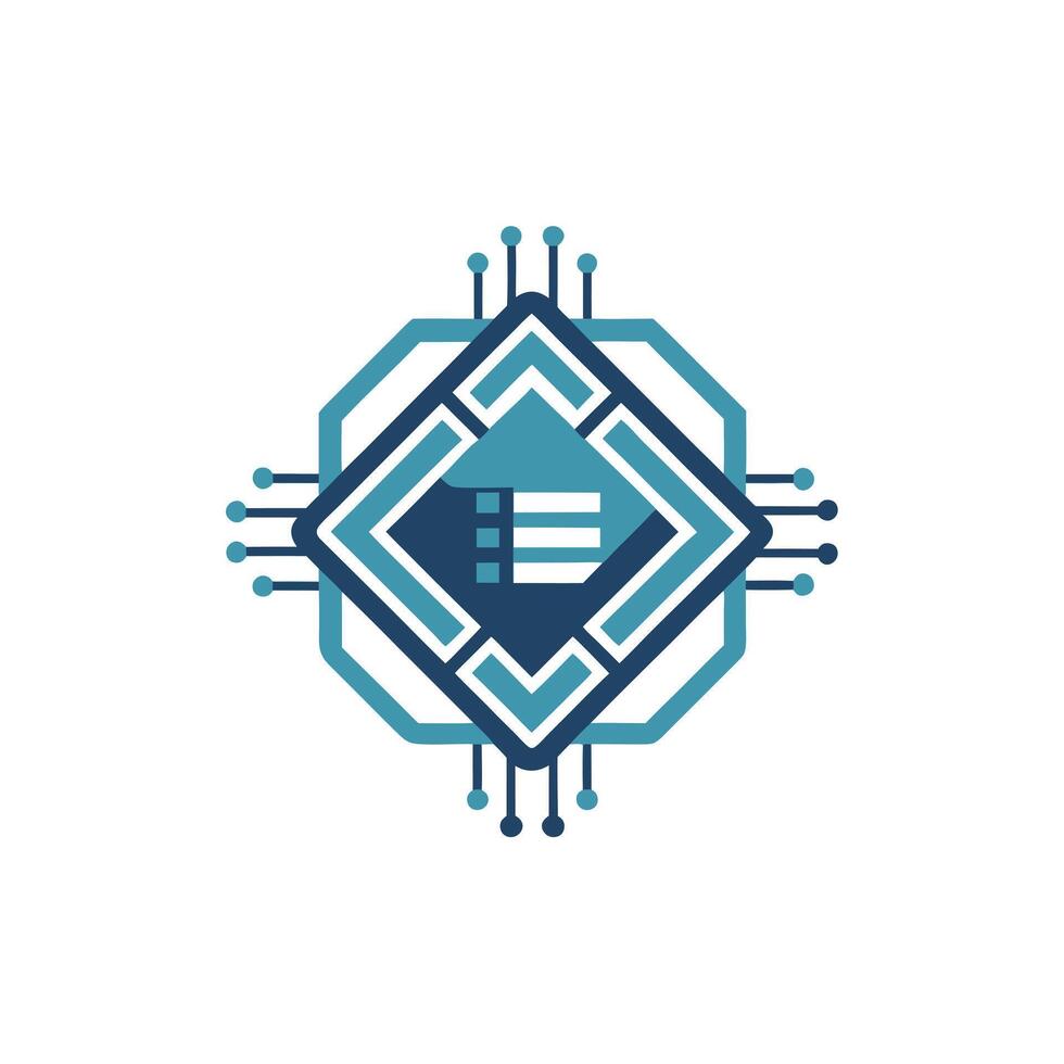 Creative and Elegant Minimalistic Logo Design for Technology and Software Company vector