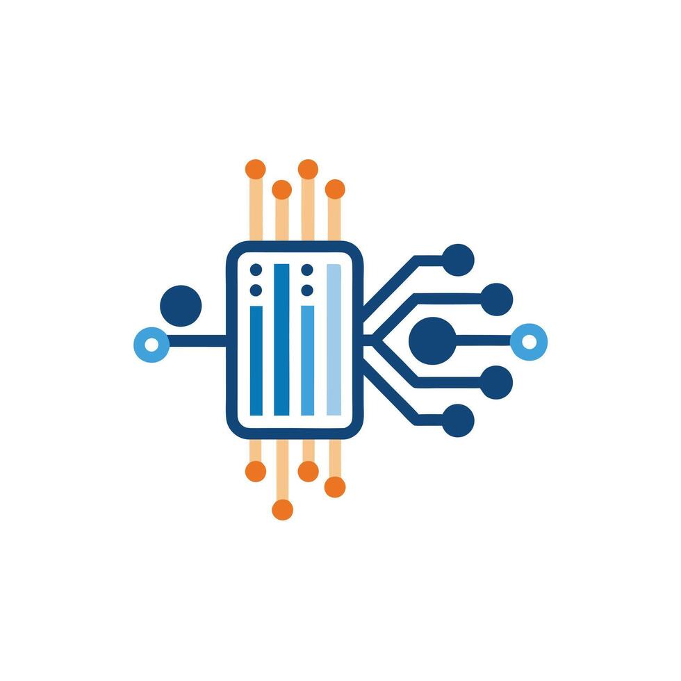 Creative and Elegant Minimalistic Logo Design for Technology and Software Company vector