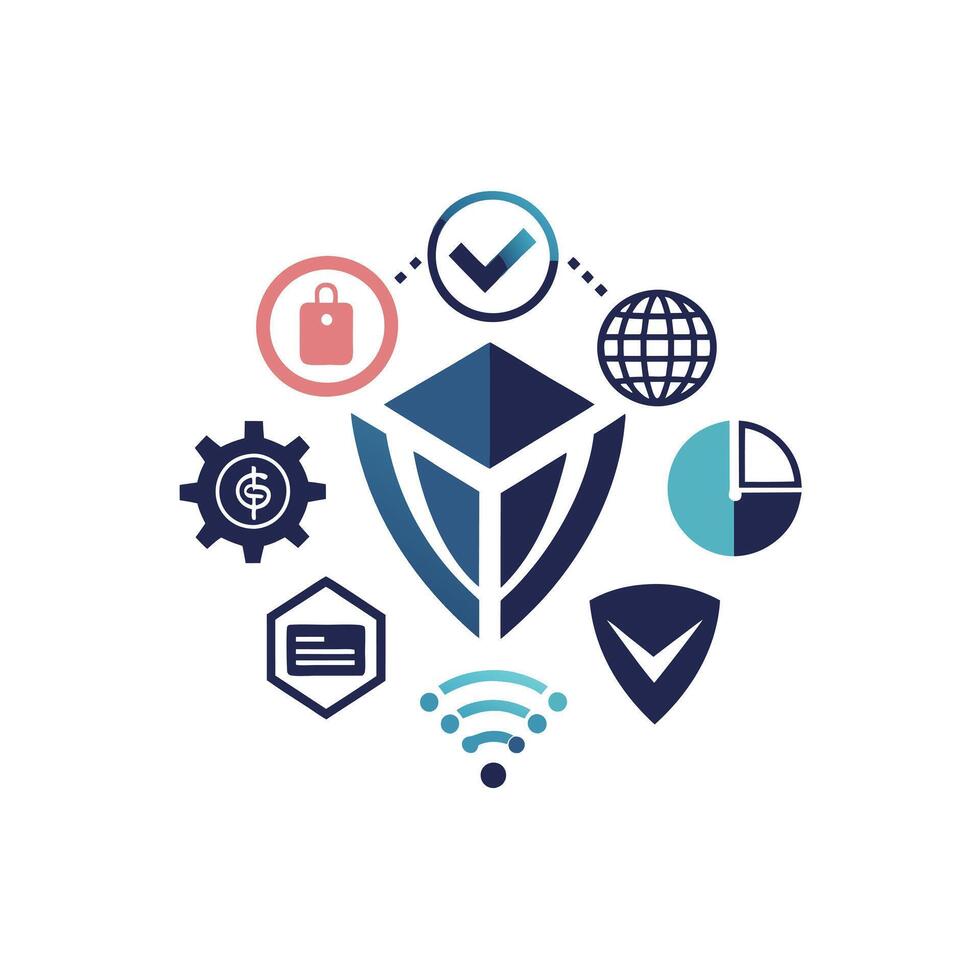 Creative and Elegant Minimalistic Logo Design for Technology and Software Company vector