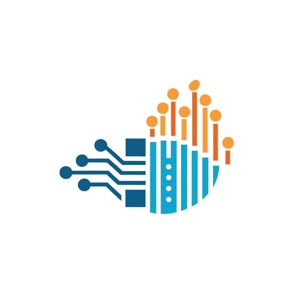 Creative and Elegant Minimalistic Logo Design for Technology and Software Company vector