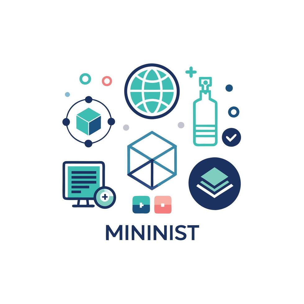 Creative and Elegant Minimalistic Logo Design for Technology and Software Company vector