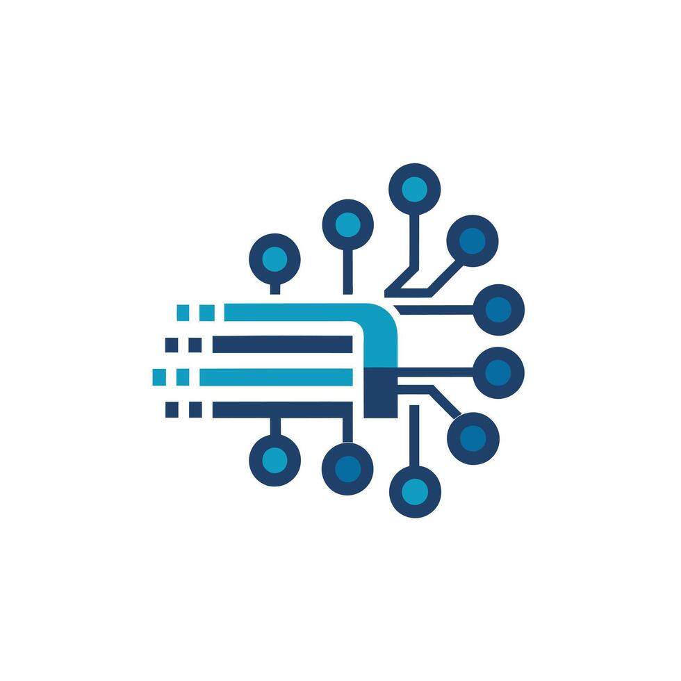 Creative and Elegant Minimalistic Logo Design for Technology and Software Company vector