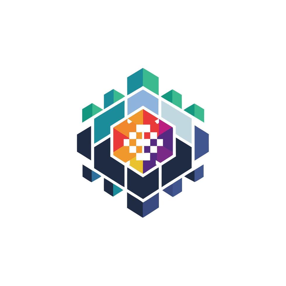 Creative and Elegant Minimalistic Logo Design for Technology and Software Company vector