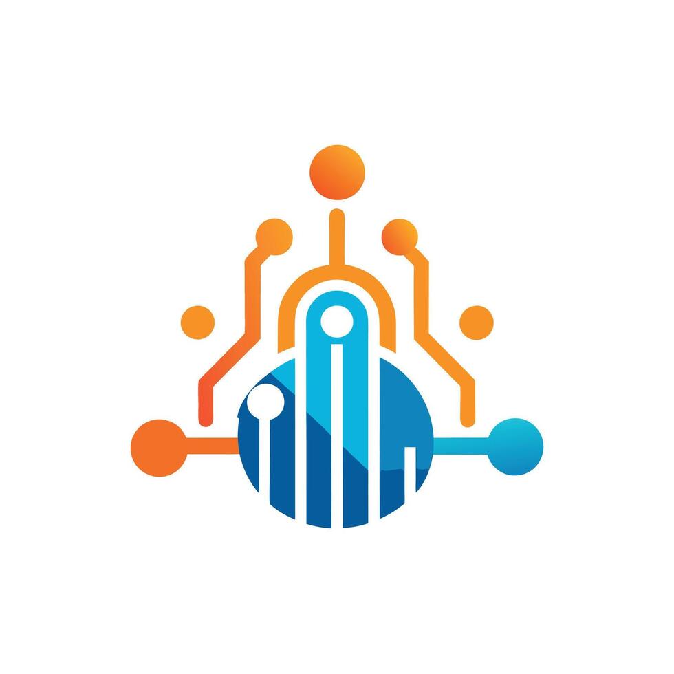 Creative and Elegant Minimalistic Logo Design for Technology and Software Company vector