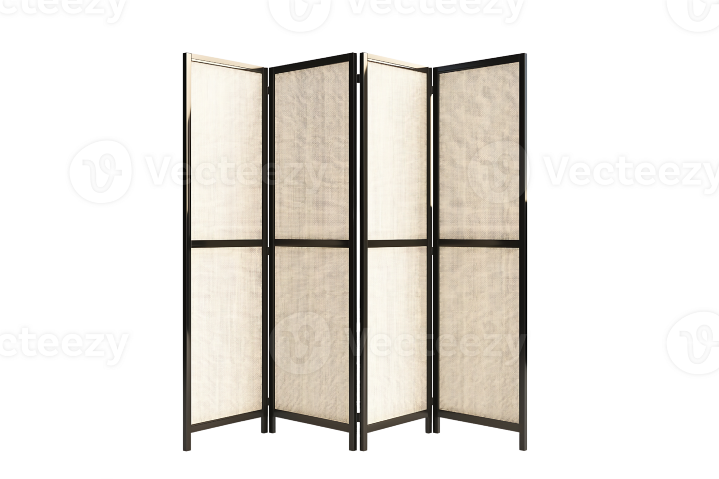 foldable modern room dividers on transparent background png
