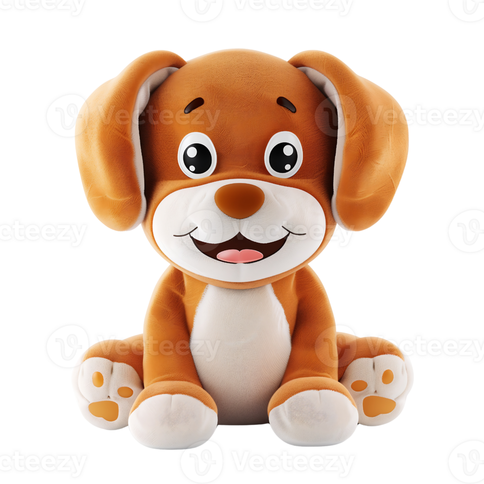 dog children plush toy on transparent background png