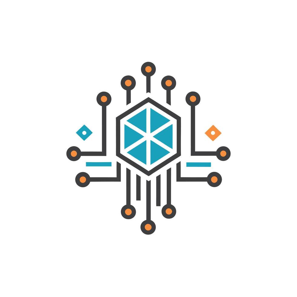 Creative and Elegant Minimalistic Logo Design for Technology and Software Company vector