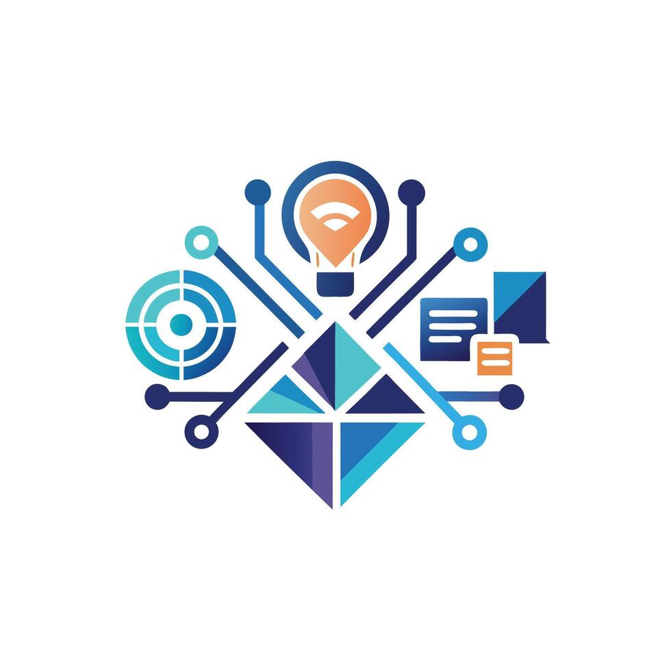 Creative and Elegant Minimalistic Logo Design for Technology and Software Company vector
