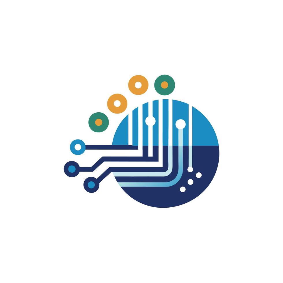 Creative and Elegant Minimalistic Logo Design for Technology and Software Company vector