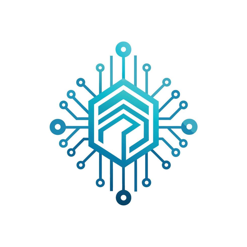 Creative and Elegant Minimalistic Logo Design for Technology and Software Company vector