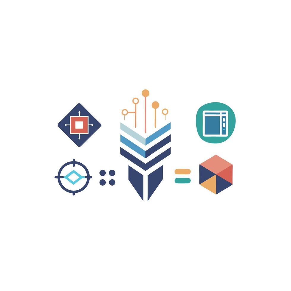 Creative and Elegant Minimalistic Logo Design for Technology and Software Company vector