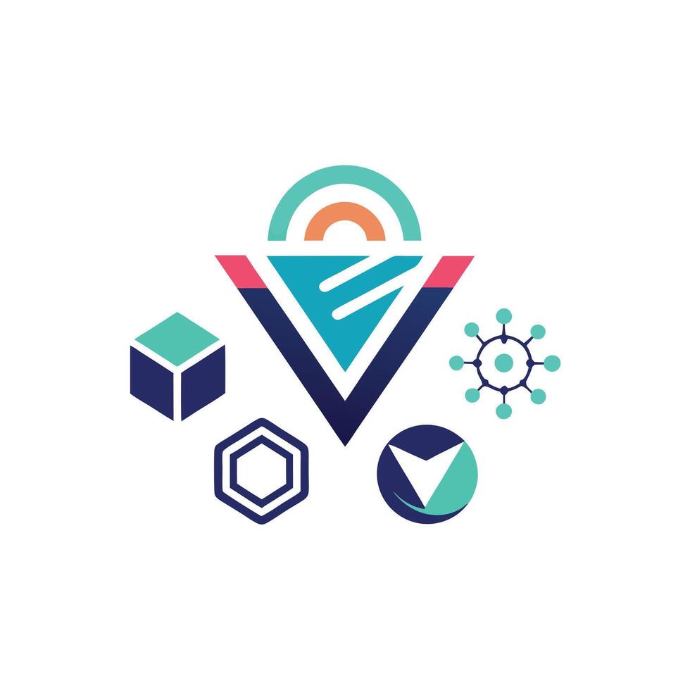 Creative and Elegant Minimalistic Logo Design for Technology and Software Company vector
