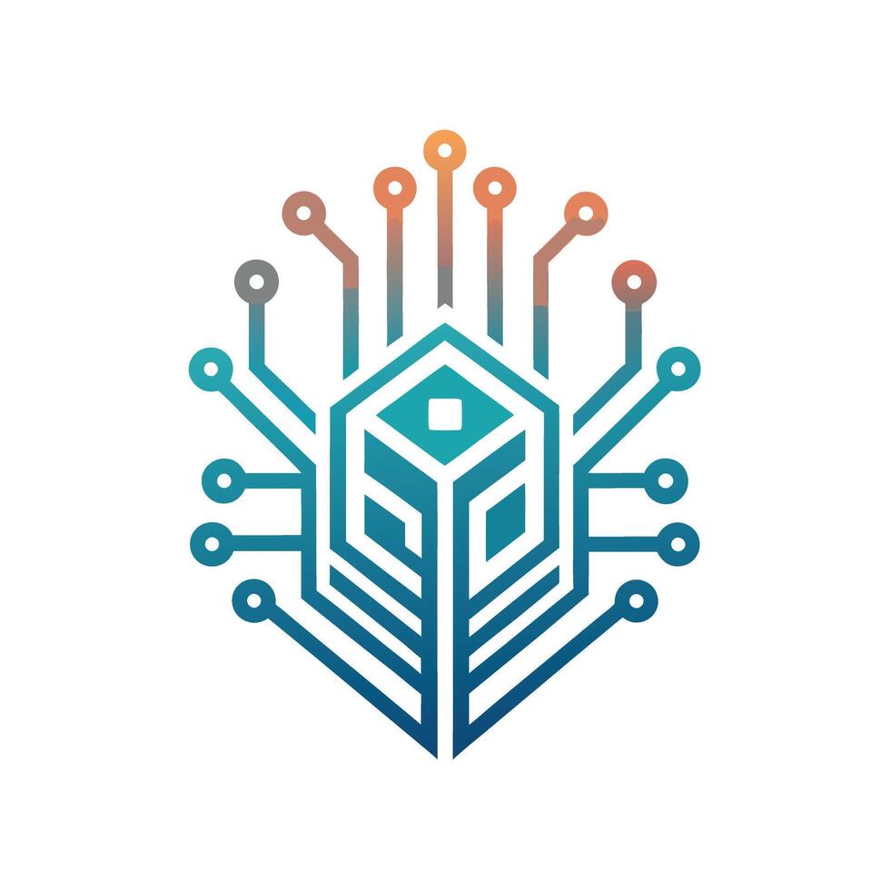 Creative and Elegant Minimalistic Logo Design for Technology and Software Company vector