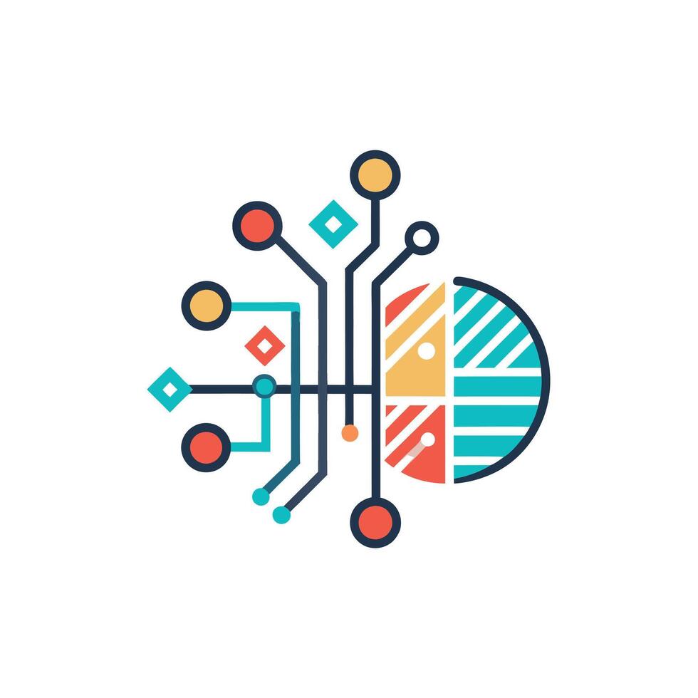 Creative and Elegant Minimalistic Logo Design for Technology and Software Company vector
