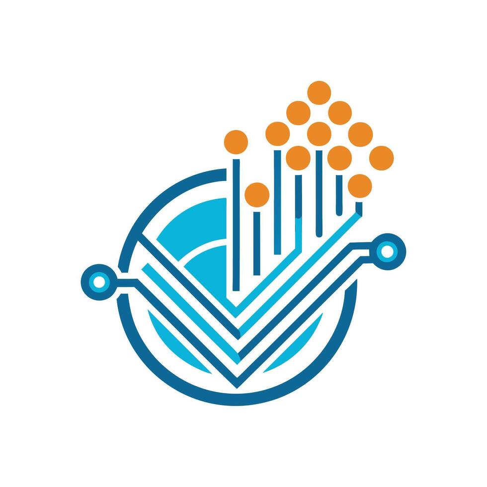 Creative and Elegant Minimalistic Logo Design for Technology and Software Company vector