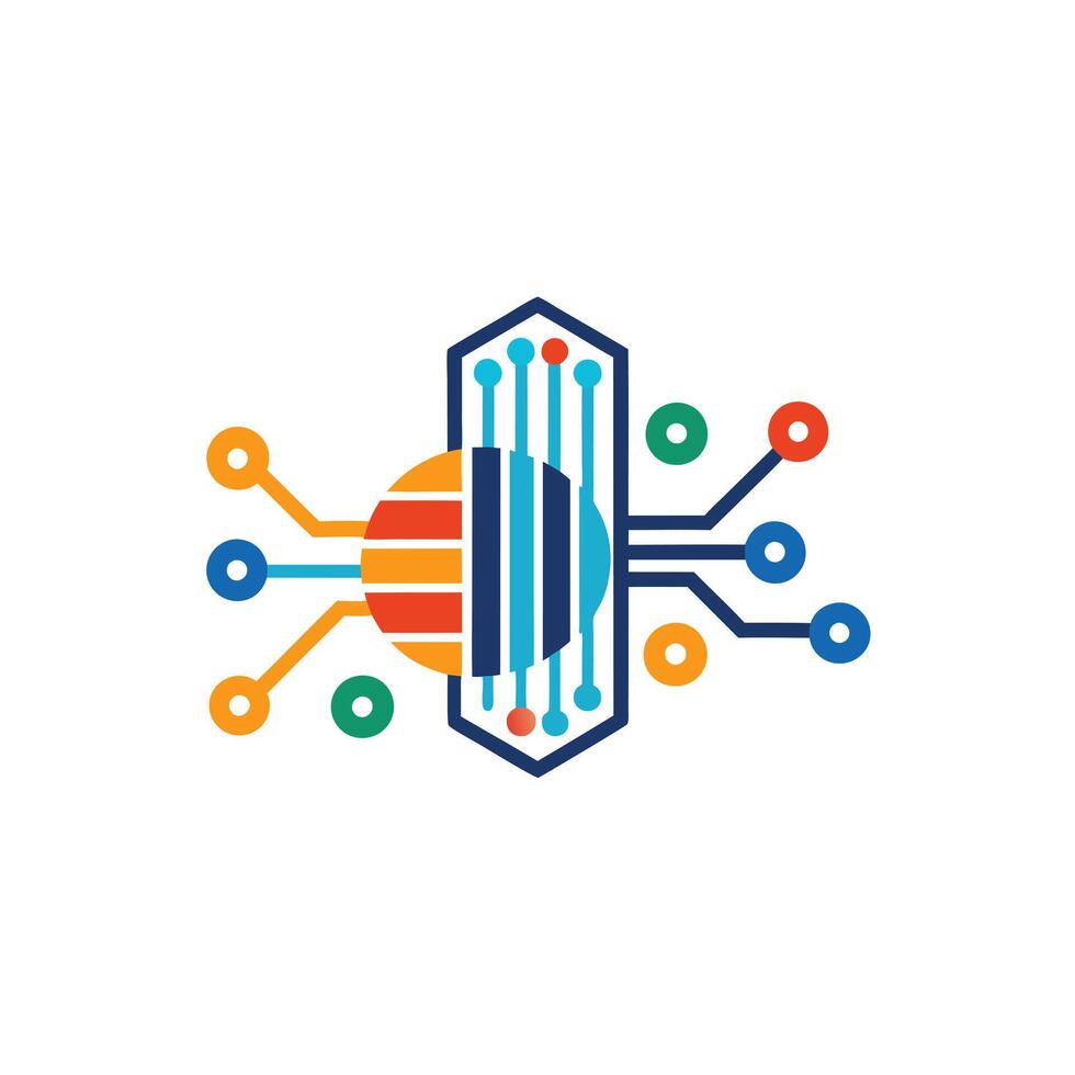 Creative and Elegant Minimalistic Logo Design for Technology and Software Company vector