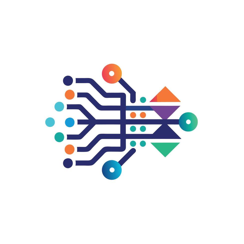 Creative and Elegant Minimalistic Logo Design for Technology and Software Company vector