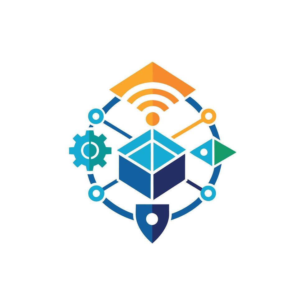 Creative and Elegant Minimalistic Logo Design for Technology and Software Company vector