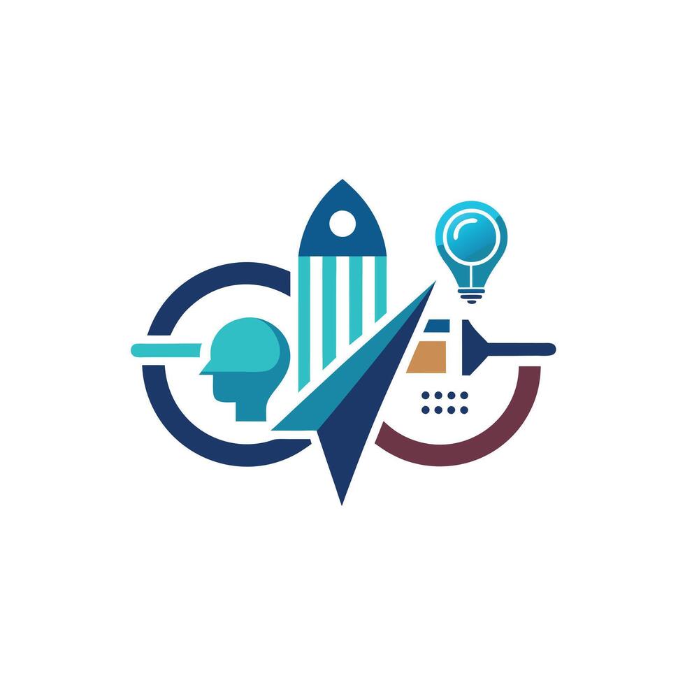 Creative and Elegant Minimalistic Logo Design for Technology and Software Company vector