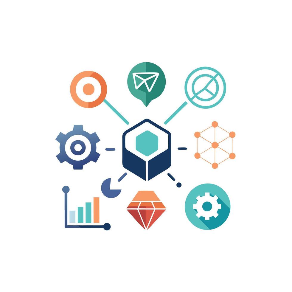 Creative and Elegant Minimalistic Logo Design for Technology and Software Company vector