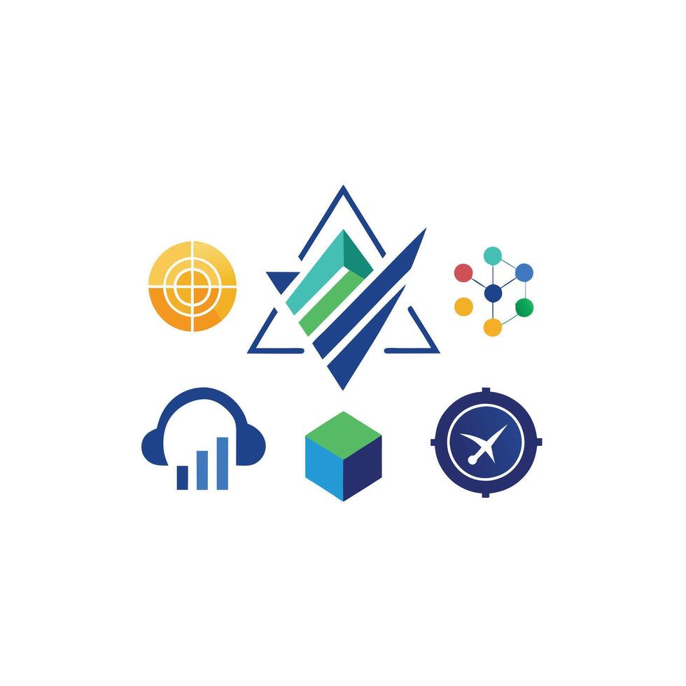 Creative and Elegant Minimalistic Logo Design for Technology and Software Company vector