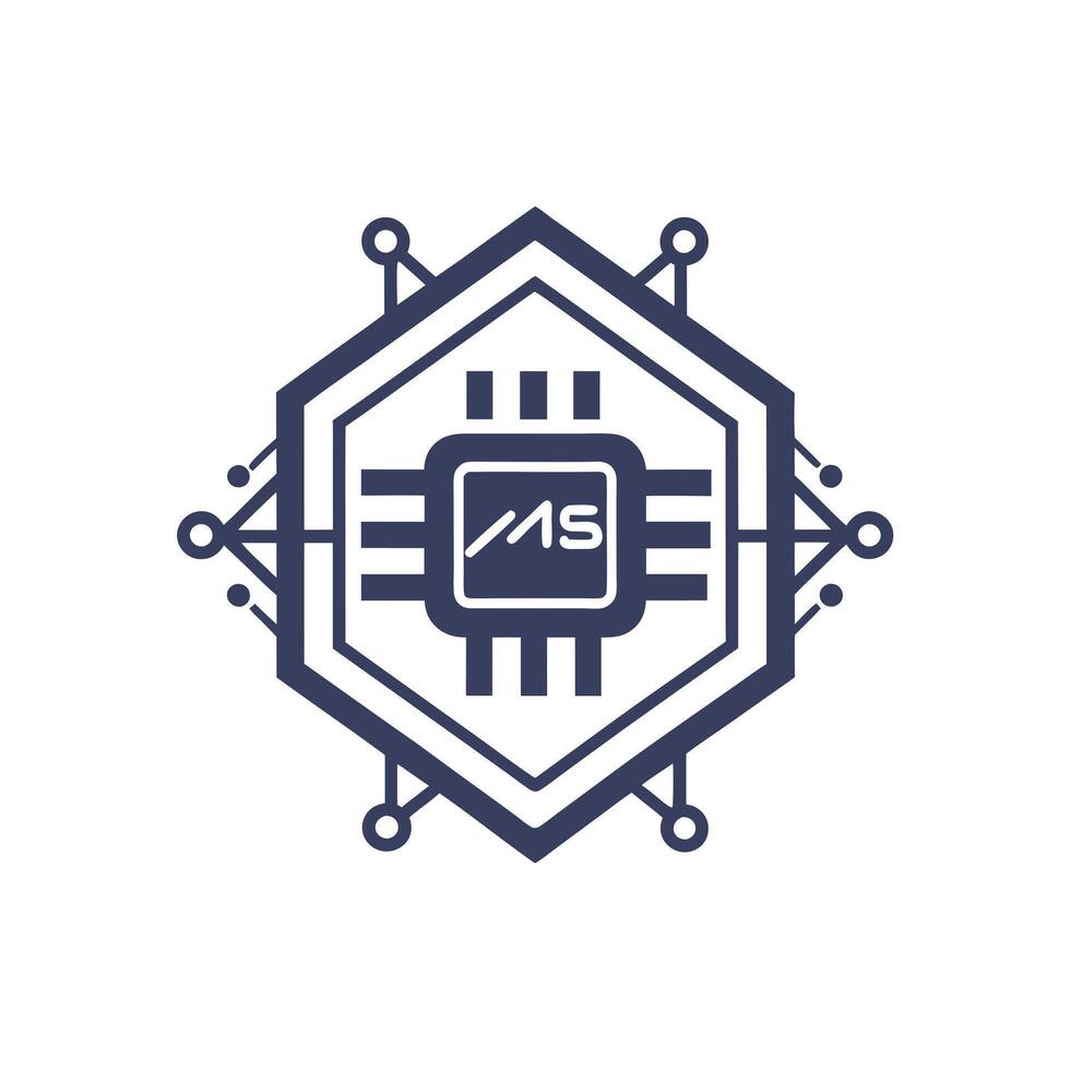 Creative and Elegant Minimalistic Logo Design for Technology and Software Company vector