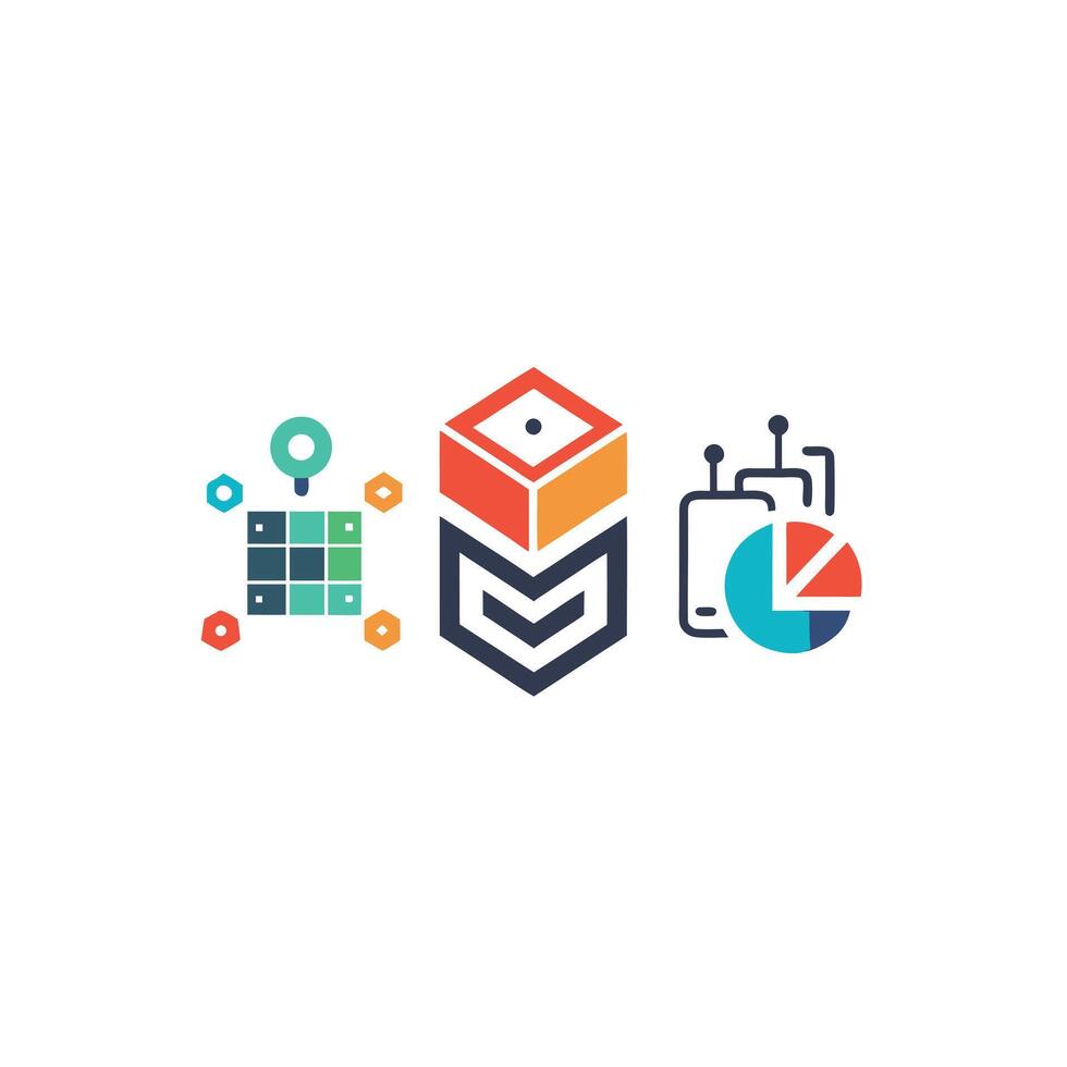 Creative and Elegant Minimalistic Logo Design for Technology and Software Company vector