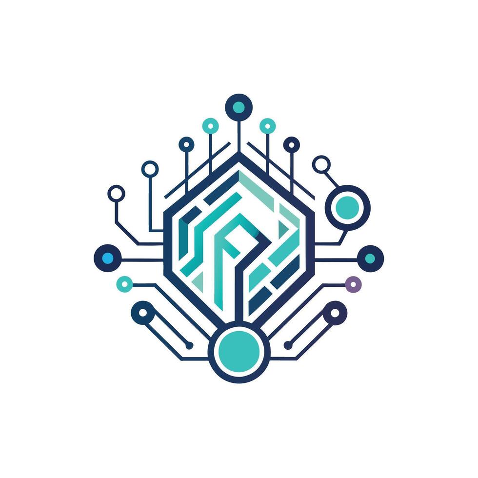 Creative and Elegant Minimalistic Logo Design for Technology and Software Company vector