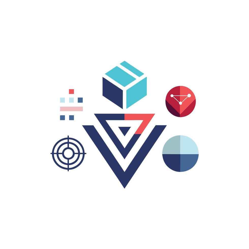 Creative and Elegant Minimalistic Logo Design for Technology and Software Company vector